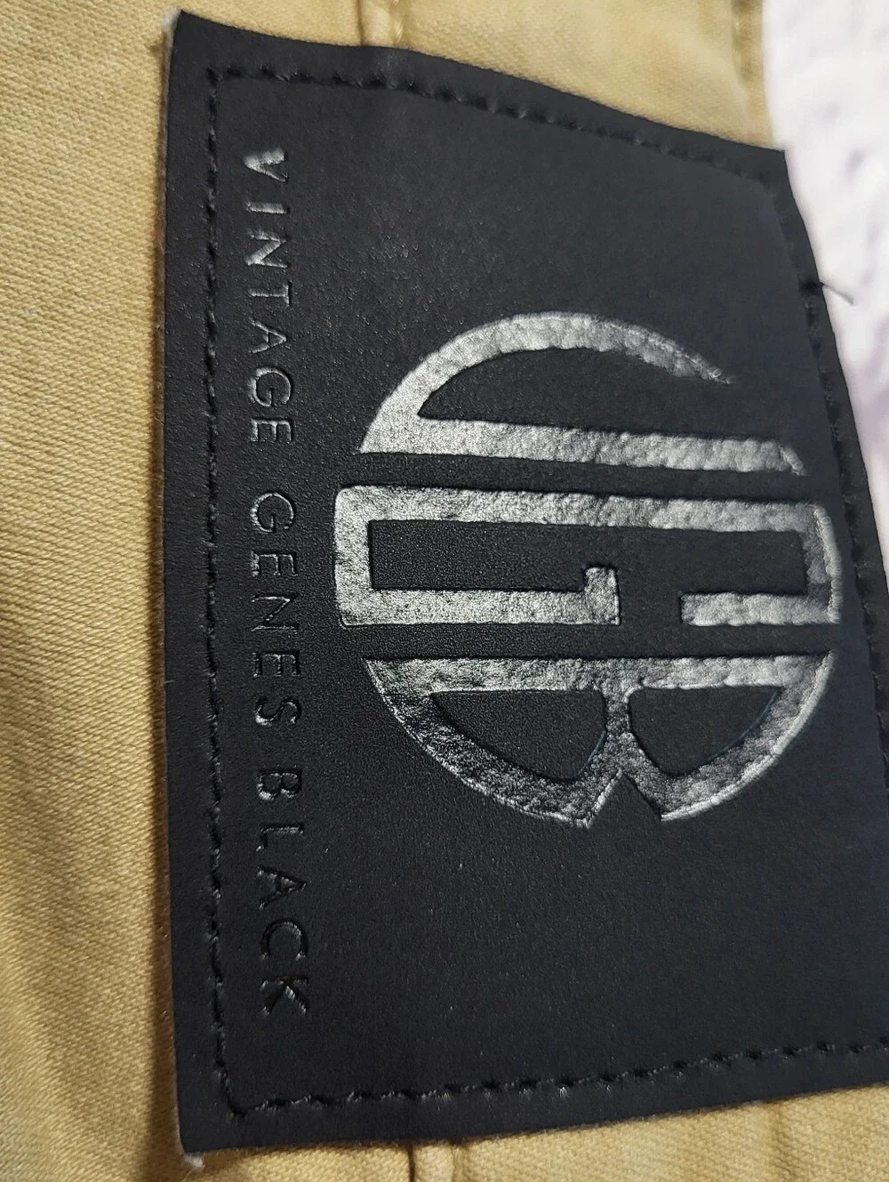 VGB Vintage Genes Black Mens Comfort Jeans Khaki Tan 30x32 Stretchy Terry Denim